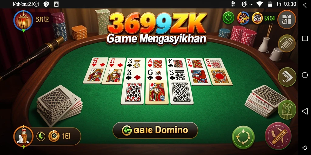 Tampilan gameplay seru dari 369ZK dengan suasana domino yang mengasyikkan.