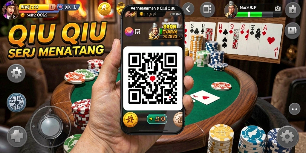 Tampilan gameplay QiuQiu yang menarik dan interaktif.