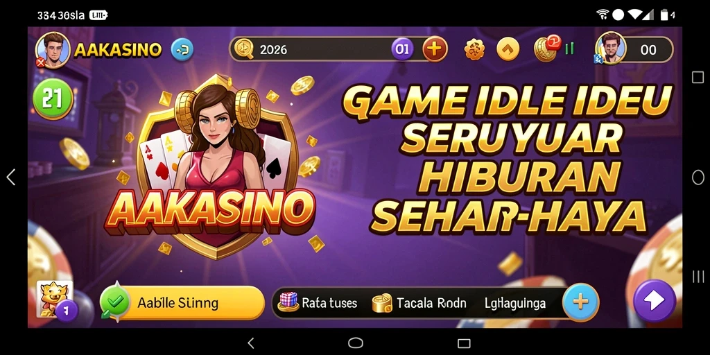 Screenshot AAKASINO menampilkan gameplay santai dan interaksi pemain.