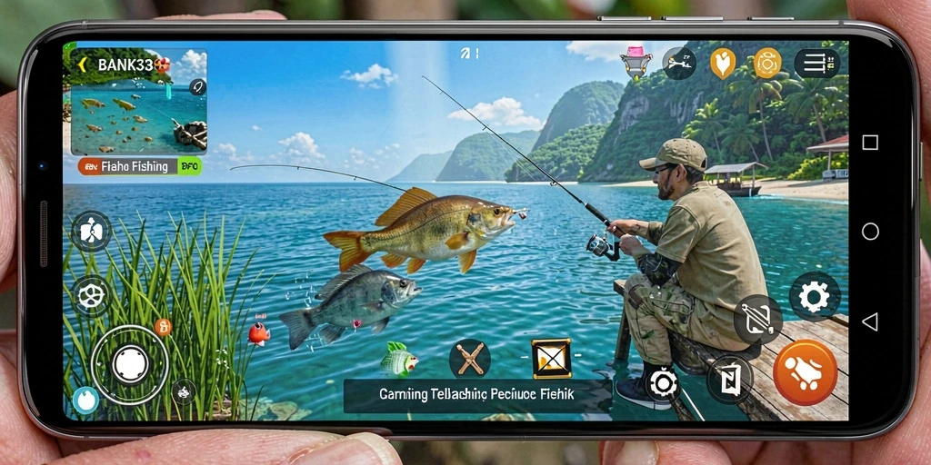 Tampilan gameplay memancing yang memukau di BANK338.