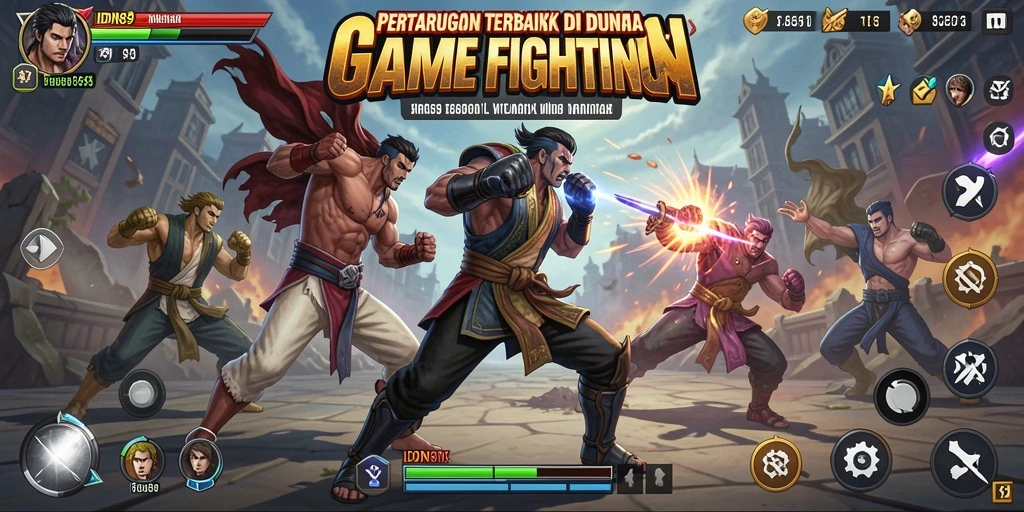 Screenshot menunjukkan karakter beraksi dalam pertarungan seru di IDN89.