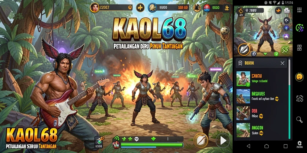 Gameplay petualangan KAOL68 yang menakjubkan dan penuh warna.