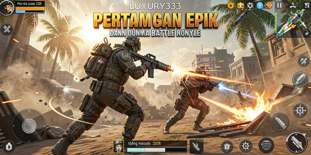Tampilan menegangkan dalam pertarungan Battle Royale di LUXURY333.