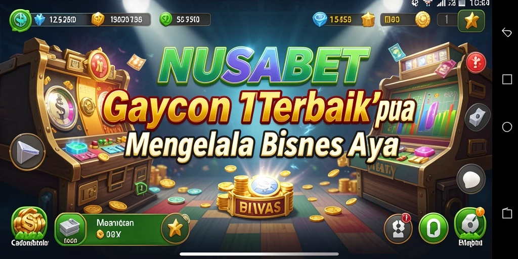 Gameplay seru NUSABET saat mengelola bisnis Tycoon.