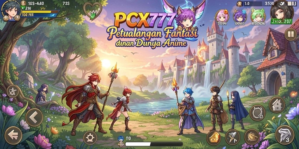 Tampilan gameplay seru dari PCX777 yang membawa karakter Anime ke kehidupan.